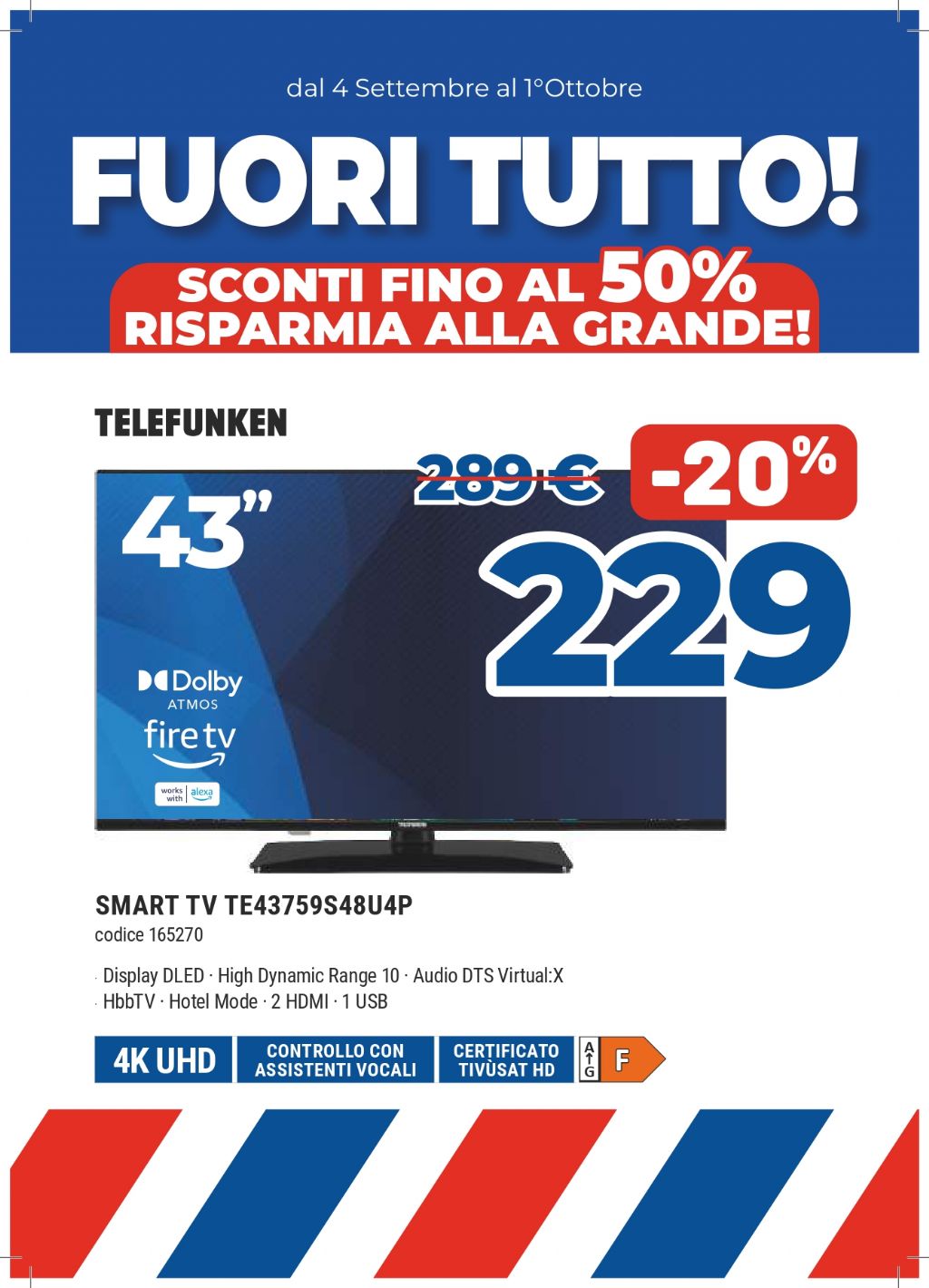 TV TELEFUNKEN TE43759S48U4P